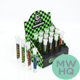 Dragon Platinum Diffused Downstem Frosted Joint - Assorted Colors - Display of 12 [DP-03]
