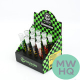 Dragon Platinum Diffused Downstem Frosted Joint - Assorted Colors - Display of 12 [DP-03]