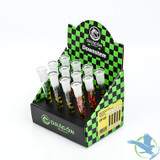 Dragon Platinum Diffused Downstem Frosted Joint - Assorted Colors - Display of 12 [DP-03]