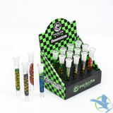 Dragon Platinum Diffused Downstem Frosted Joint - Assorted Colors - Display of 12 [DP-03]