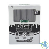 Ooze Digit Smart Tech Battery 400mAh 510 Vape Pen With Digital Screen & Twist Dial - Display of 5 - Panther Black