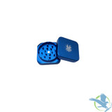 Shredder Medium Grinder Rectangle Shape - Style 45 - 55mm - 2 Part - Blue