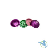 Shredder Large Grinder Round Shape - Style 48 - 61mm - 4 Part - Purple
