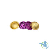 Shredder Large Grinder Round Shape - Style 48 - 61mm - 4 Part - Gold