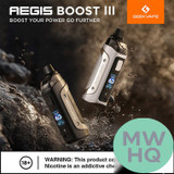 GeekVape Aegis Boost III 3000mAh Pod System Starter Kit With 5ML Refillable GeekVape Boost 2 Cartridge Pod
