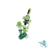 Gliizy Microworld Glass Water Pipe - 320 Grams - 7.8 Inches - Green 
