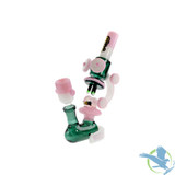 Gliizy Microworld Glass Water Pipe - 320 Grams - 7.8 Inches - Pink 
