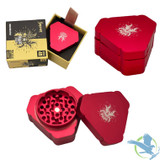 Shredder Large Grinder Triangular Shape - Style 49 - 63mm - 3 Part - Red
