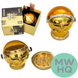 Shredder Large Grinder Skull With Helmet Design - Style 53 - 65mm - 4 Part