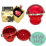 Shredder Large Grinder Skull With Helmet Design - Style 53 - 65mm - 4 Part
