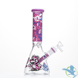 Dragon Platinum Water Pipe Straight Neck + Ice Catcher With Diffused Downstem Perc - 430 Grams - 10 Inches - Assorted Colors [DGE-395]