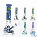 Dragon Platinum Water Pipe Straight Neck + Ice Catcher With Diffused Downstem Perc - 430 Grams - 10 Inches - Assorted Colors [DGE-395]