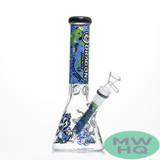 Dragon Platinum Water Pipe Straight Neck + Ice Catcher With Diffused Downstem Perc - 430 Grams - 10 Inches - Assorted Colors [DGE-395]