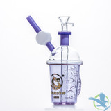 Dragon Platinum Water Pipe Cup Bubbler - 280 Grams - 7.9 Inches - Assorted Colors [WPE-035]