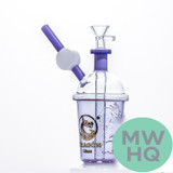 Dragon Platinum Water Pipe Cup Bubbler - 280 Grams - 7.9 Inches - Assorted Colors [WPE-035]