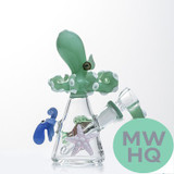 Dragon Platinum Water Pipe Octopus Bubbler Bong - 220 Grams - 5.9 Inches - Assorted Colors [WPE-040]