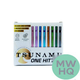 Tsunami Premium Glass One Hitter Chillum Hand Pipe - Assorted Colors - Display of 30