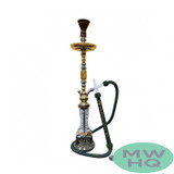 Khalil Maamoon Squair Golden Ibis 32 Inch Single Hose Hookah - Assorted Colors [KM 2266]