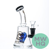 Dragon Platinum Water Pipe Bell Shape With Perc - 230 Grams - 7.0 Inches - Assorted Colors [WPE-038]
