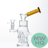 Dragon Platinum Water Pipe Recycler Inclined Neck With Perc - 280 Grams - 7.5 Inches - Assorted Colors [WPE-039]