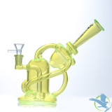 Dragon Platinum Water Pipe Recycler With Circ Perc - 430 Grams - 8.3 Inches - Assorted Colors [WPE-043]