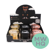 Cloudz Smoke Grinderz Platinum Edition Grinder - 55mm - 4 Parts - Assorted Colors - Display of 6