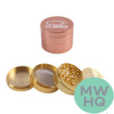 Cloudz Smoke Grinderz Platinum Edition Grinder - 55mm - 4 Parts - Assorted Colors - Display of 6