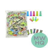 Zebra Smoke Disposable Hookah Hose Female Mouth Tips - Assorted Colors - Pack of 100