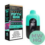 Fruitia x Fifty Bar 18ML 20K Puffs Disposable Device With Always Active Boost & Adjustable Airflow - Display of 5 - TEXAS COMPLIANT
