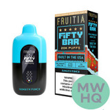 Fruitia x Fifty Bar 18ML 20K Puffs Disposable Device With Always Active Boost & Adjustable Airflow - Display of 5 - TEXAS COMPLIANT