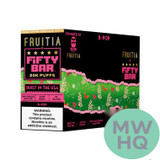 Fruitia x Fifty Bar 18ML 20K Puffs Disposable Device With Always Active Boost & Adjustable Airflow - Display of 5 - TEXAS COMPLIANT