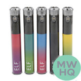 ELF Hardware Crystal Stick 650mAh VV 510 Cartridge Device Pen Battery With Digital Screen & USB Cable - Assorted Colors - Display of 15