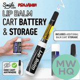 Smyle Penjamin Discreet Lip Balm 400mAh VV 510 Cartridge Preheat Mod Battery + Hidden Storage