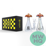 Dragon Platinum Trippy Mushroom Water Pipe Bong Style - 160 Grams - 5.2 Inches - Assorted Colors [WPE-061]