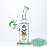 Dragon Glass Water Pipe Bent Neck With Thick Base & Bullet Perc - 550 Grams - 10.5 Inches - Assorted Colors [DGD-146]