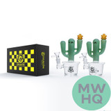 Dragon Platinum Water Pipe Cactus Shape With Circ Perc - 220 Grams - 6.7 Inches - Assorted Colors [WPD-008]