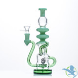 Dragon Platinum Water Pipe Recycler Straight Neck With Circ Perc - 450 Grams - 10 Inches - Assorted Colors [WPE-036]
