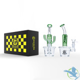 Dragon Platinum Water Pipe Happy Cactus With Circ Perc - 200 Grams - 8 Inches - Assorted Colors [WPE-052]