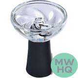 Zebra Smoke Spiral Glass Funnel Hookah Bowl - Assorted Colors