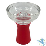 Zebra Smoke Glass Funnel Hookah Bowl - Assorted Colors