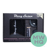 Blazy Susan Smoker’s Kit With Rolling Tray, Bamboo Roller, Ashtray & 2-PC Bio Plastic Grinder