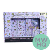 Blazy Susan Smoker’s Kit With Rolling Tray, Bamboo Roller, Ashtray & 2-PC Bio Plastic Grinder