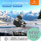 GeekVape H45 5ML Refillable Pod - Pack of 2