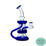 BoroTech Date Rig Glass Water Pipe Recycler With Circ Perc Designed By Calibear - 360 Grams - 9 Inches [FY005]