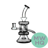 BoroTech Date Rig Glass Water Pipe Recycler With Circ Perc Designed By Calibear - 360 Grams - 9 Inches [FY005]