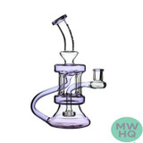 BoroTech Date Rig Glass Water Pipe Recycler With Circ Perc Designed By Calibear - 360 Grams - 9 Inches [FY005]
