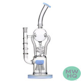 BoroTech Spiral Glass Water Pipe Thick Base With Jellyfish Perc Designed By Calibear - 600 Grams - 13.5 Inches [SLL006]