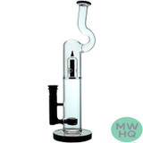 Calibear Natty Flower Glass Bong Water Pipe With Thick Base - 750 Grams - 15.5 Inches [GB433]