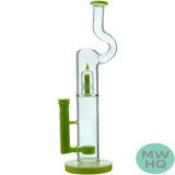 Calibear Natty Flower Glass Bong Water Pipe With Thick Base - 750 Grams - 15.5 Inches [GB433]