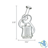 Bomb E-Rig Glass Top Water Pipe Attachment - Swirl